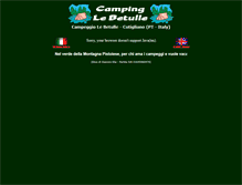 Tablet Screenshot of campeggiolebetulle.it